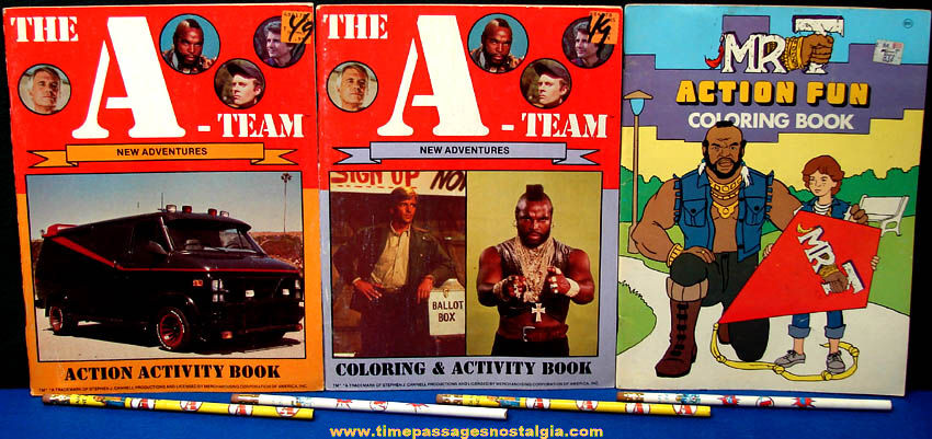 (7) 1983 & 1984 The A-Team Television Show Character Items