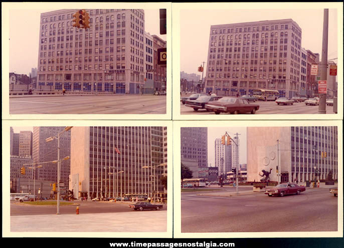 (4) 1972 Detroit Michigan Motown Records Company Building Photographs