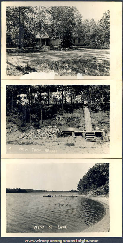 (6) Different Old Norcross Lodge Advertising Souvenir Real Photo Post Cards