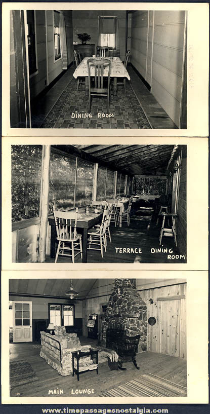 (6) Different Old Norcross Lodge Advertising Souvenir Real Photo Post Cards