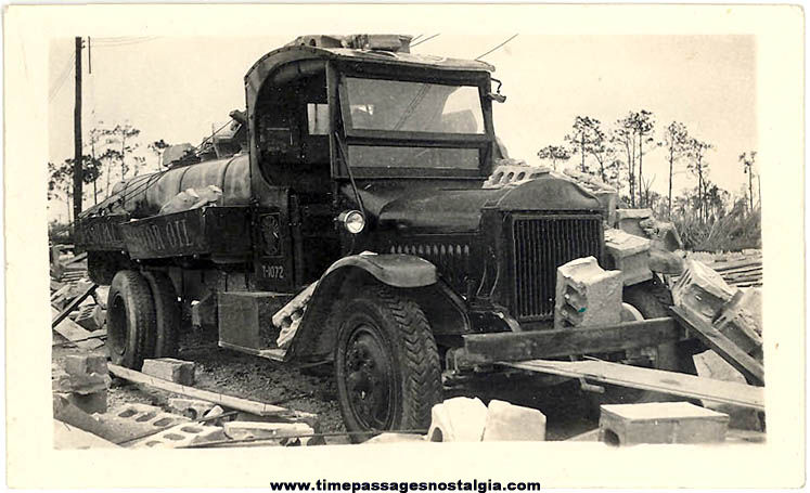 Old Sinclair Gasoline & Oil Advertising Mack Tanker Truck Photograph