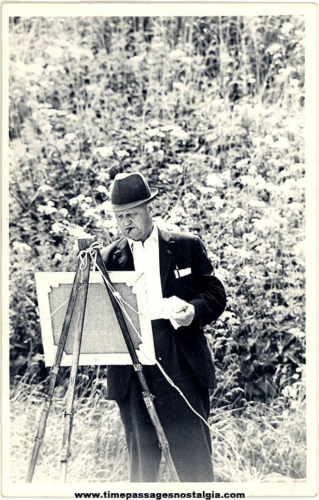 Old Black & White Painting Artist Photograph