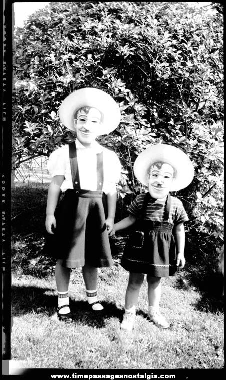 (3) Different Old Children’s Halloween Costume 70mm Photograph Negatives