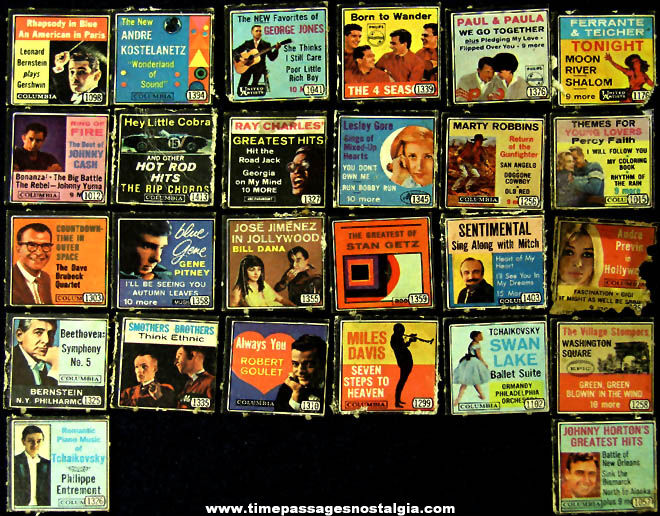 (26) Colorful Old Miniature Music Record Album Covers