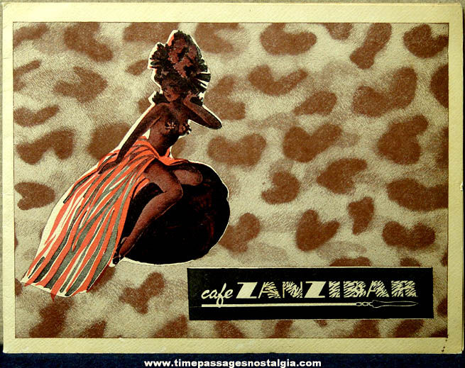 Old New York Cafe Zanzibar Advertising Souvenir Photo Folder with Cab Calloway Autograph