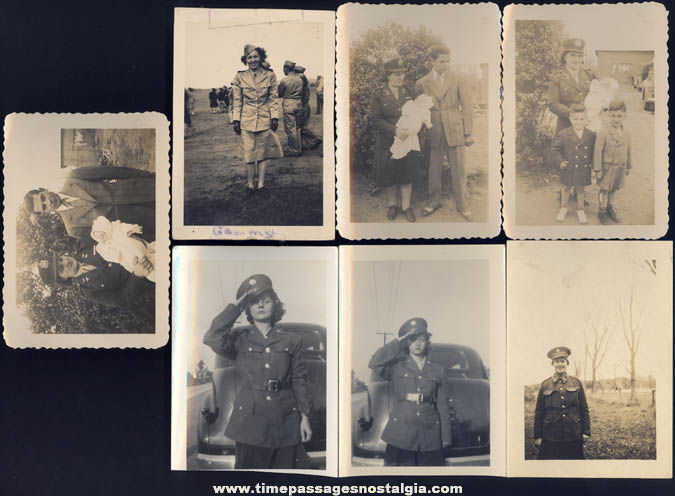 (11) World War II U.S. Army Servicewomen In Uniform Photographs