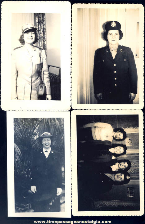 (11) World War II U.S. Army Servicewomen In Uniform Photographs