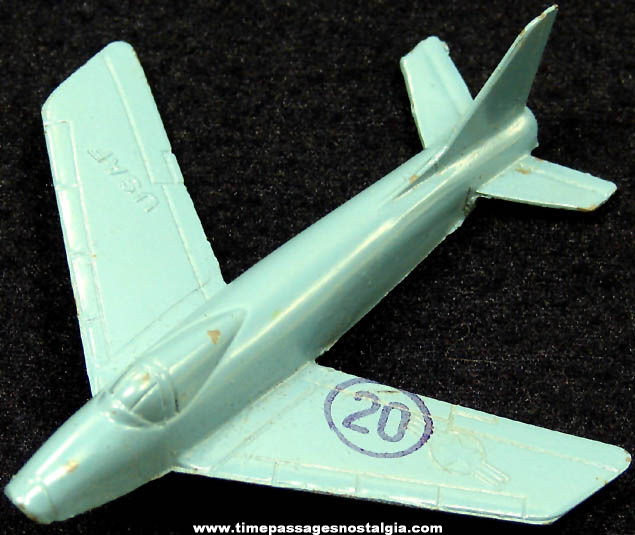 1950s Painted Metal Tootsietoy United States Air Force F-86 Sabre Jet Toy Airplane