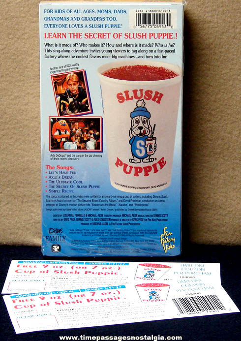 Unopened 1996 Lets Have Fun At The Slush Puppie Factory Video Tape With Coupons