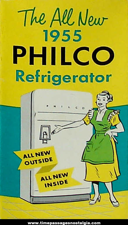 Colorful 1955 Philco Refrigerator Advertising Brochure