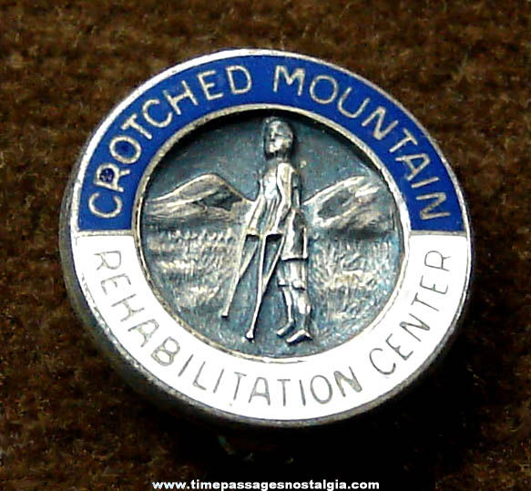 Old Enameled Crotched Mountain Rehabilitation Center Advertising Employee Pin