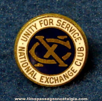 Old Enameled National Exchange Club Advertising Membership Pin