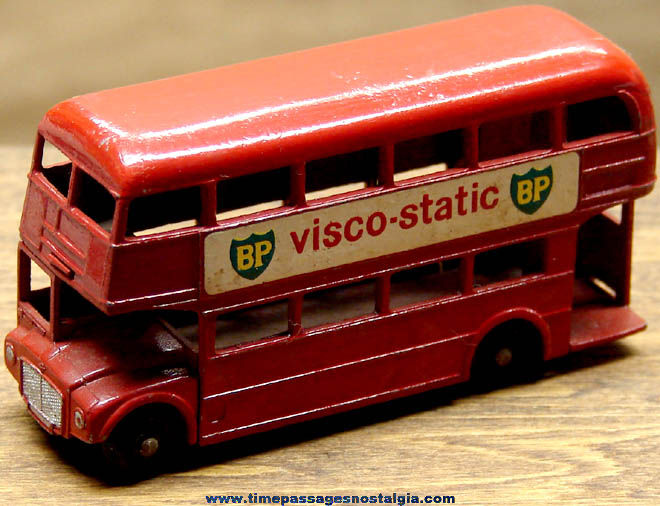 1960s Lesney Matchbox Double Decker Routemaster Die Cast Toy Bus