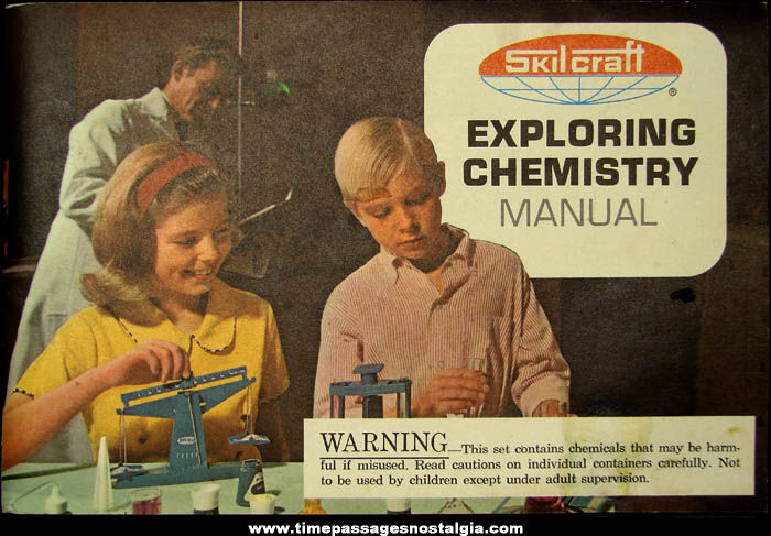 1969 Skilcraft World of Science Exploring Chemistry Set Manual Book