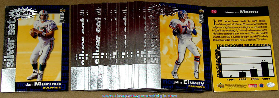 Unopened Set of (30) 1995 Upper Deck Silver Set Football Player Cards