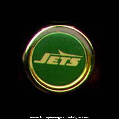1970s - 1980s Kellogg’s Corn Pops Cereal Prize New York Jets Football Team Logo Toy Ring