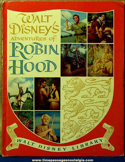 1955 Walt Disney’s Adventures of Robin Hood Hard Back Book