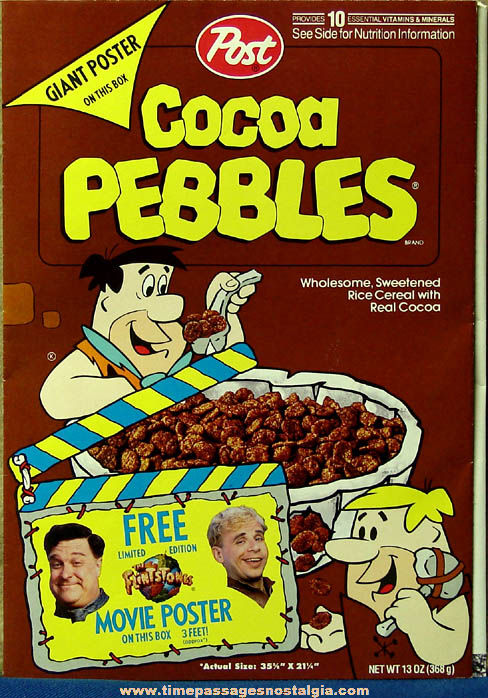 Unused 1994 Post Cocoa Pebbles Cereal Flintstones Movie Advertising Premium Poster