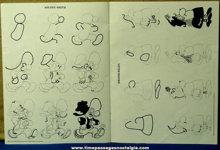 1979,1987 Drawing Famous Cartoon Characters Booklet