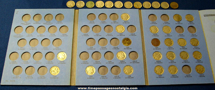 (35) United States Buffalo Nickels with ©1940 Whitman Coin Folder