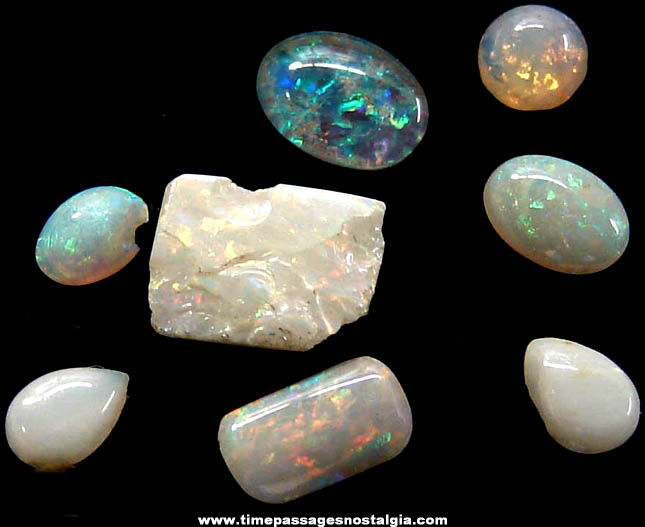 (8) Small Colorful Opal Jewelry Gem Stones