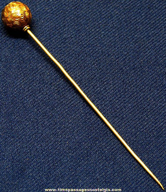 Old Fancy Cut Metal Antique Jewelry Hat or Stick Pin