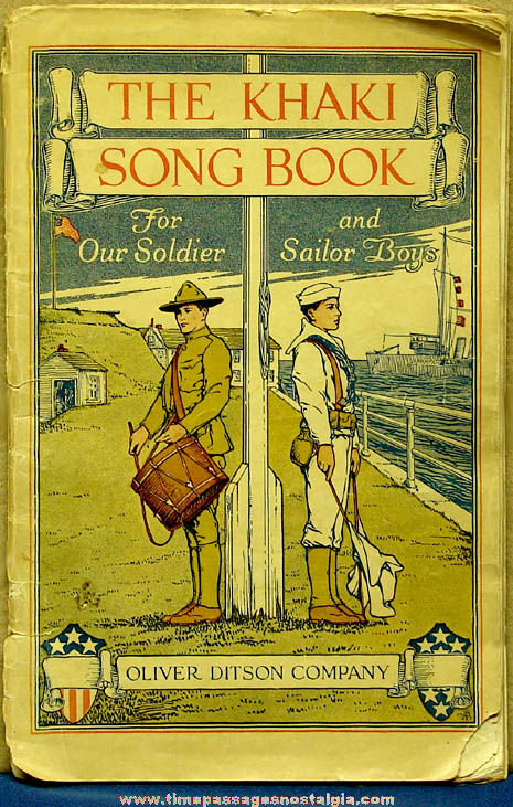 1917 World War I U.S. Navy & U.S. Army The Khaki Song Book
