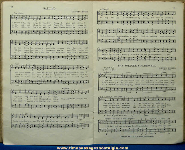 1917 World War I U.S. Navy & U.S. Army The Khaki Song Book