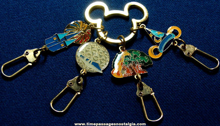 Disneyland or Walt Disney World Advertising Souvenir Charm Key Chain or Key Ring