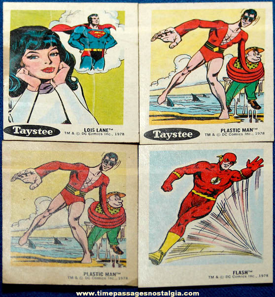 (4) Unused ©1978 Super Heroes Character Bakery Premium Stickers