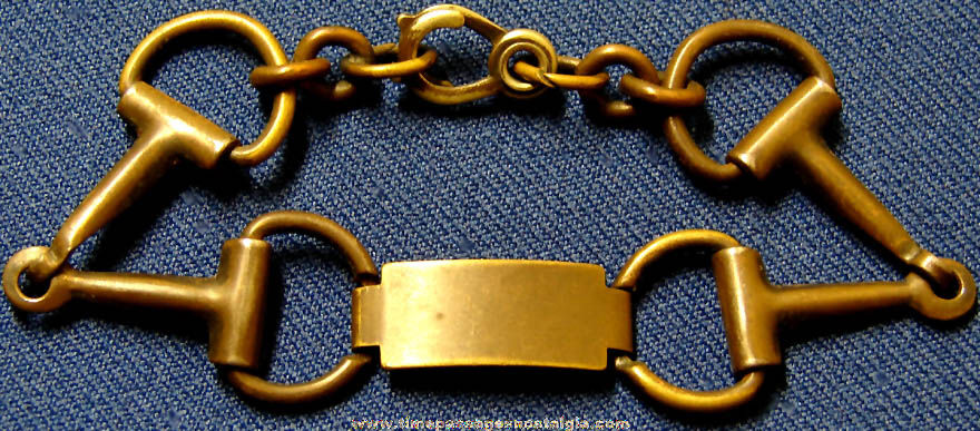 Old Copper Miniature Horse Bit Charm Bracelet