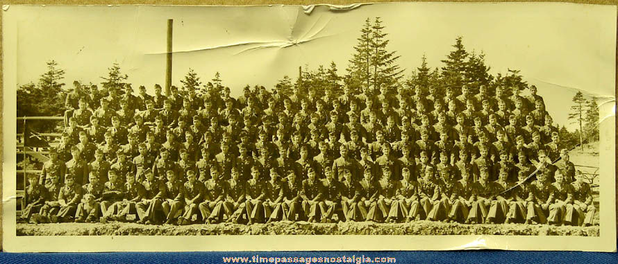 Old United States Army Soldier Infantry Platoon or Company Group Photograph
