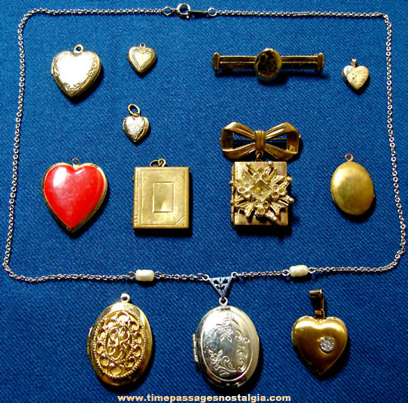 (12) Different Photo Locket Charm Jewelry Pendants