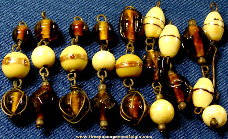 (24) Old Unusual Glass Jewelry Beads