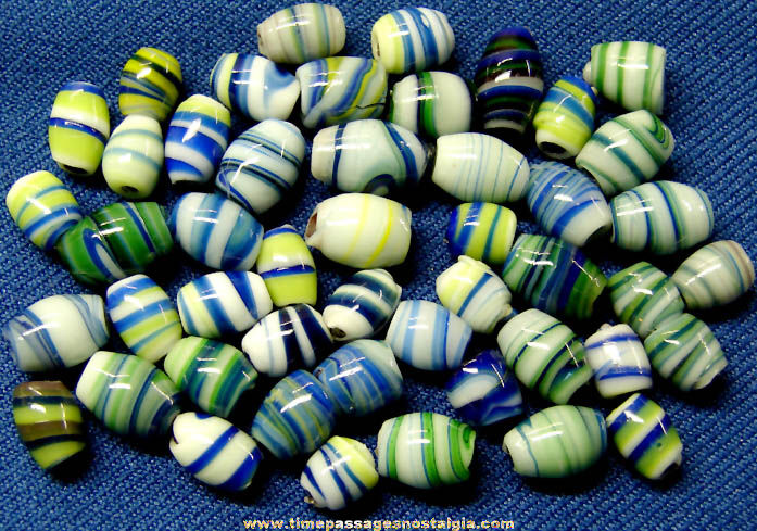 (47) Colorful Old Unusual Jewelry Beads