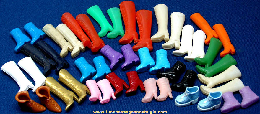 (23) Pairs of Barbie or Similar Doll Plastic Toy Boot Shoes