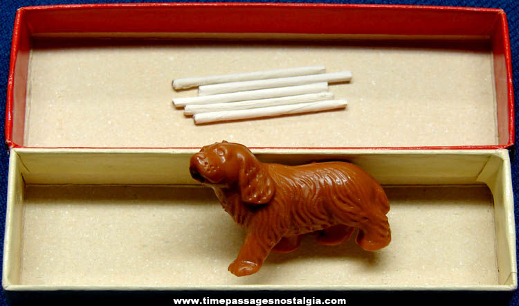 1958 Adams Novelty Smoking Dog With Miniature Cigarettes