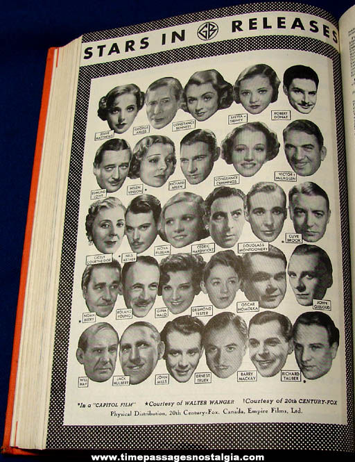 1936 - 1937 International Motion Picture Almanac Book