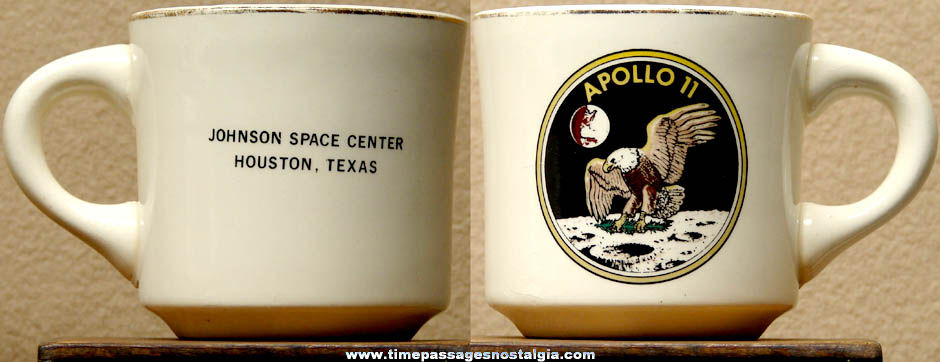 Old Apollo 11 Johnson Space Center Advertising Coffee Cup