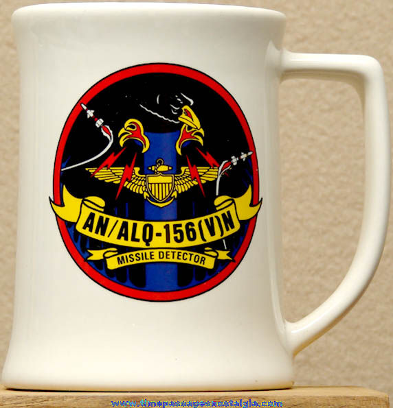 United States Military Missile Detector System Advertising Insignia Ceramic Coffee Mug