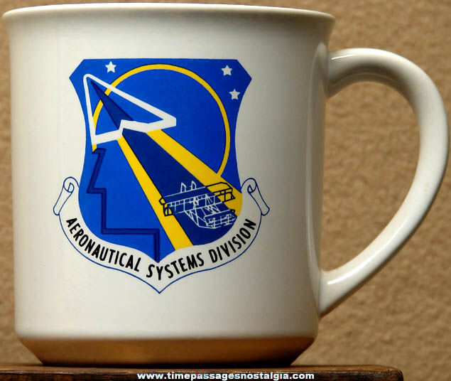 U.S. Air Force Aeronautical Systems Division Ceramic or Porcelain Advertising Coffee Cup