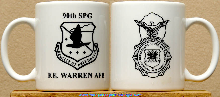 U.S. Air Force 90th SPG Ceramic or Porcelain Advertising Coffee Cup