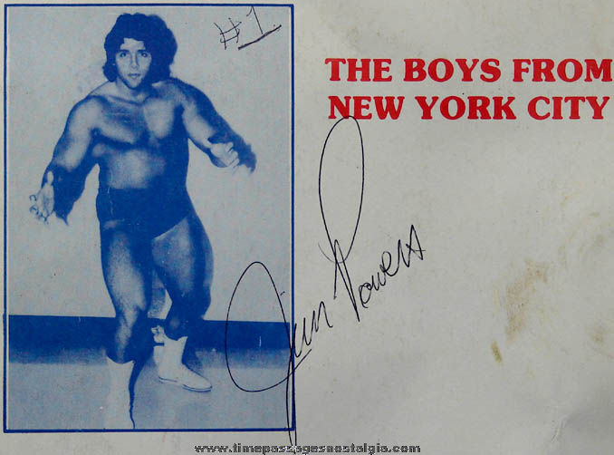 1986 Wrestler Autographed Pro Wrestling Sports Program Booklet