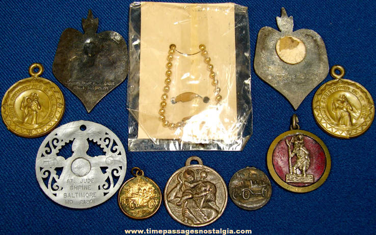 (10) Old Saint Christopher Transportation Safety Religious Medallions