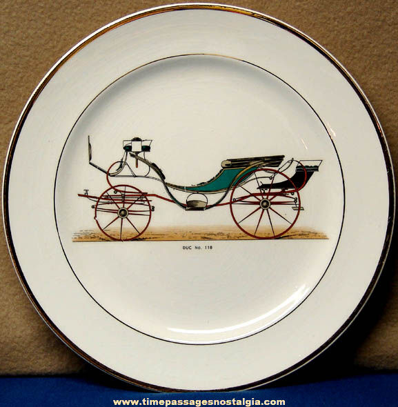 Old Duc No. 118 Coach Series Atlas Fine China Plate