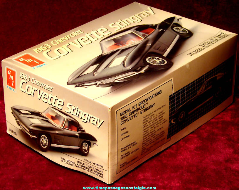 Boxed AMT ERTL 1963 Chevrolet Corvette Stingray Car Model Kit