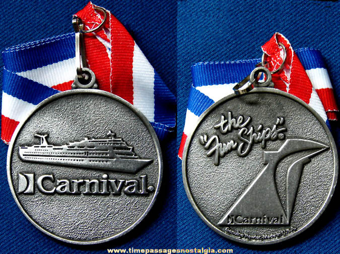 Carnival Cruise Ship Advertising Souvenir Pewter Medal