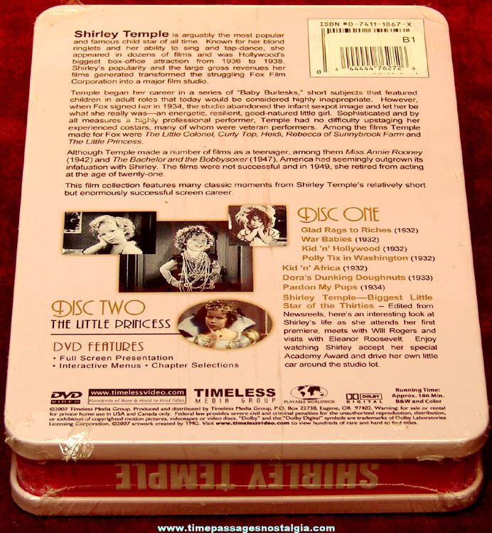 Unopened 2007 Shirley Temple DVD Movie Boxed Set