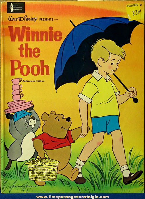 1965 Walt Disney Winnie The Pooh Cartoon Character Children’s Coloring Book