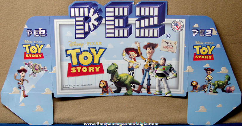 2009 Walt Disney Pixar Toy Story Movie PEZ Candy Dispenser Display Sign